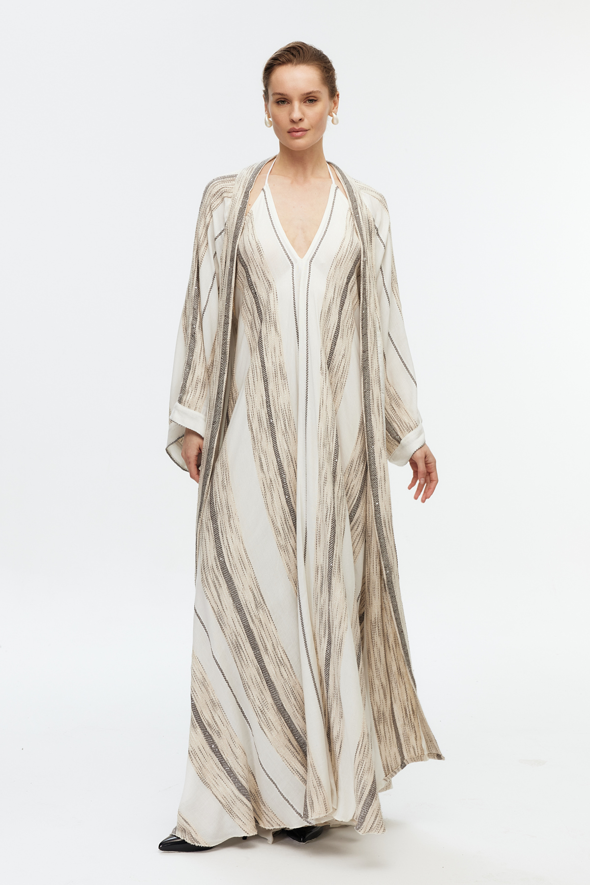 Kușaklı uzun kimono 4