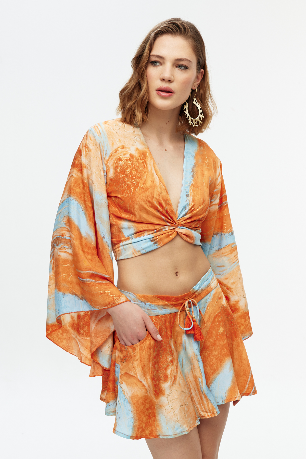 Crop top şort etek takım 4