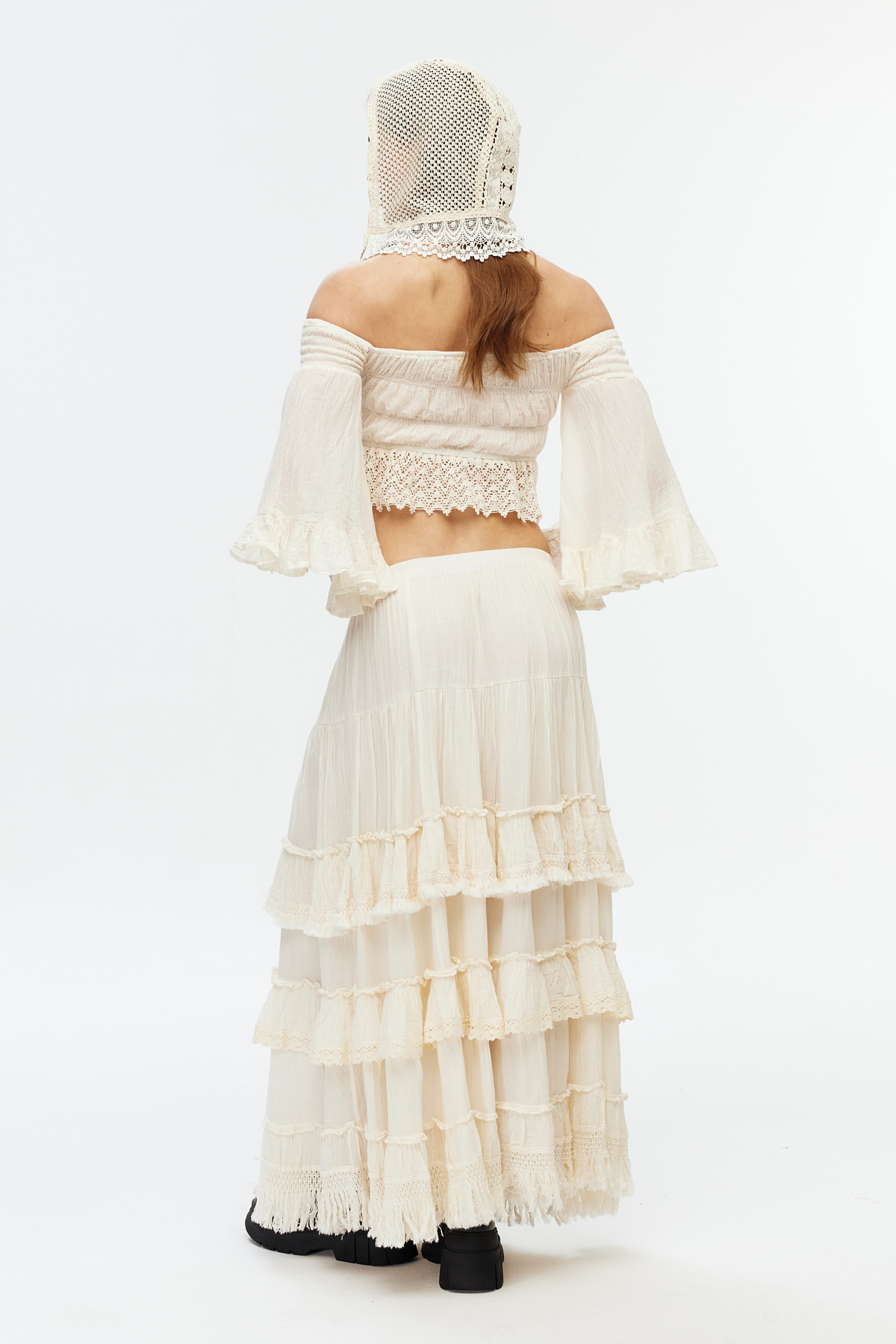 Ekru cotton vintage crop top 4