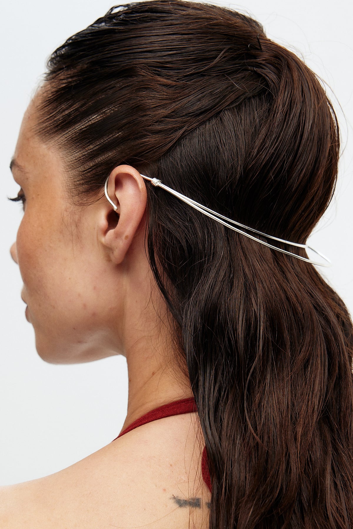 Double Line Silver Hair Cuff