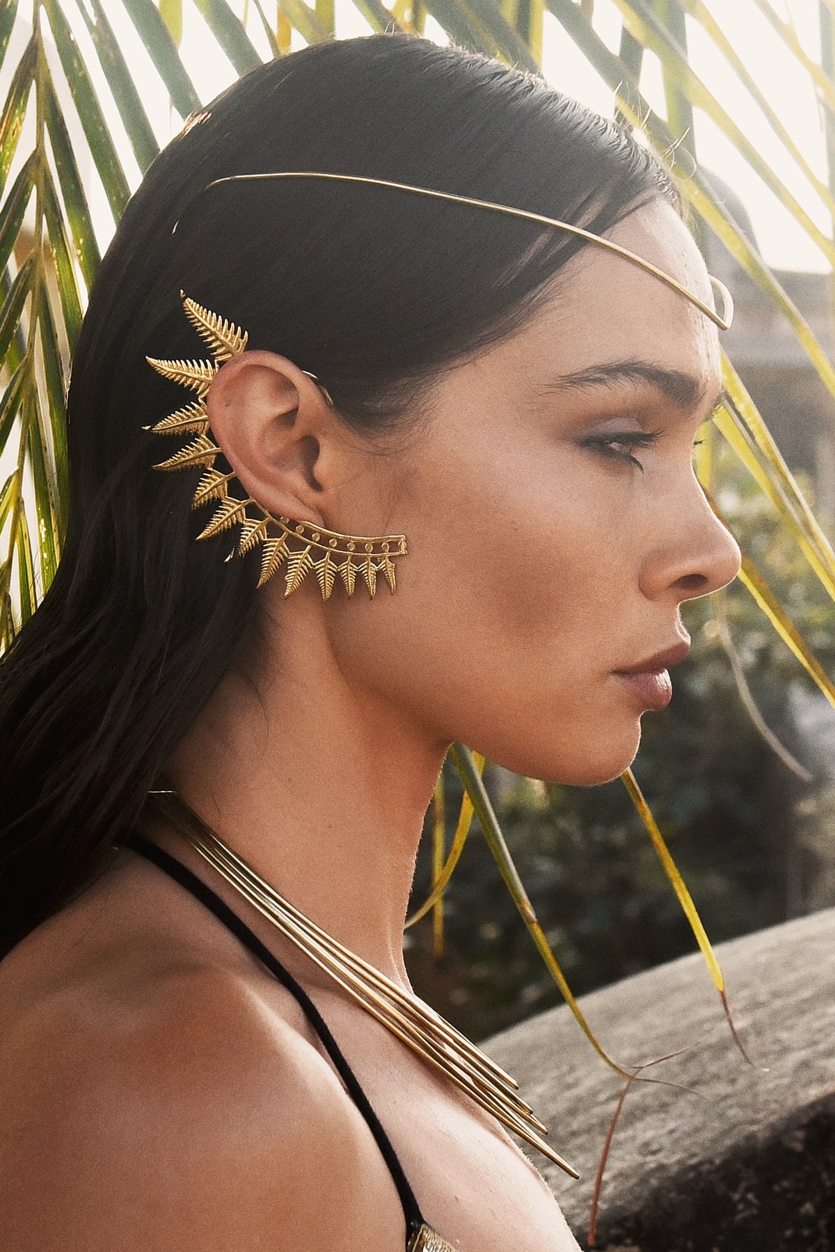 Gold Laurel Ear Cuff