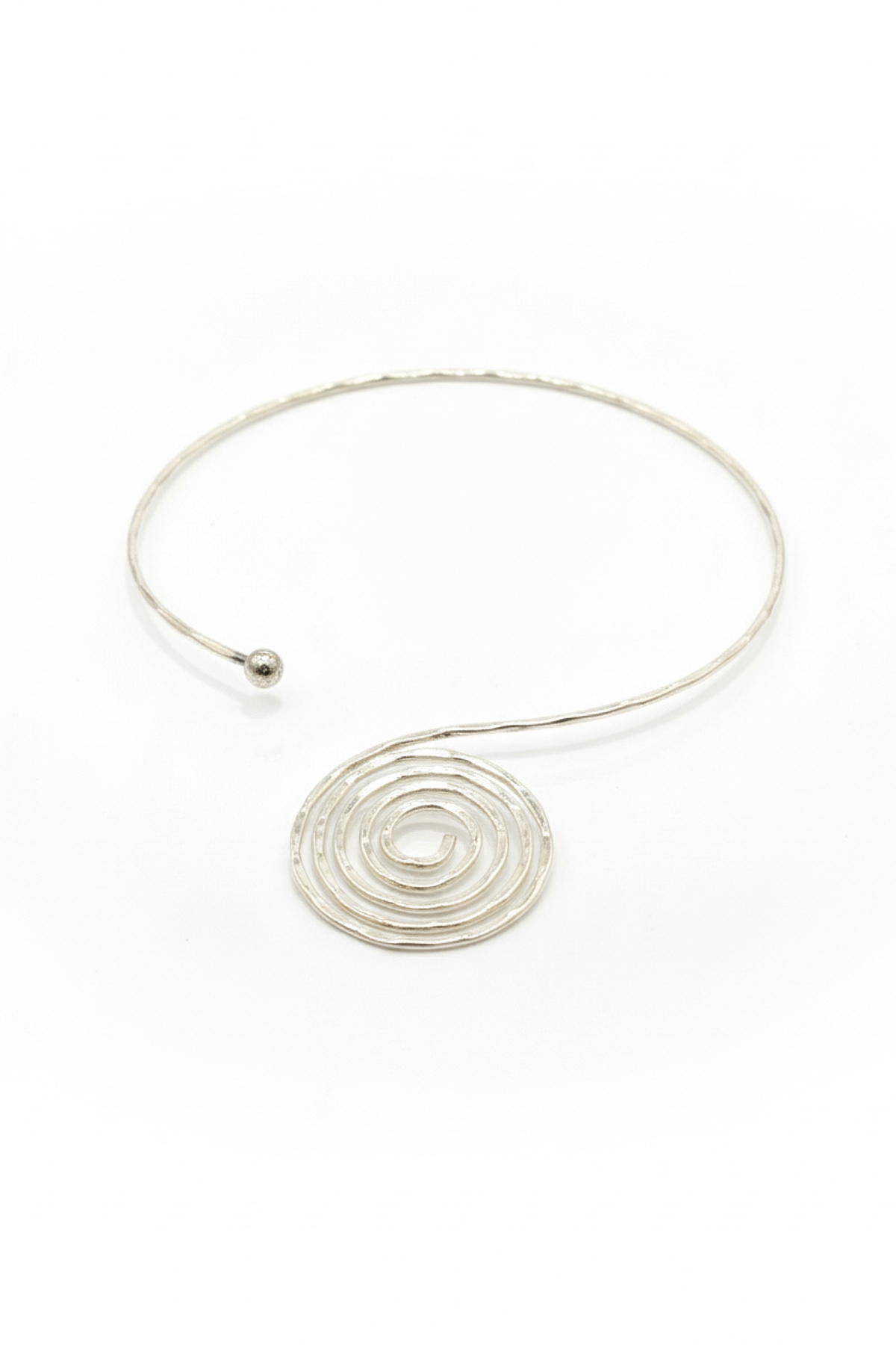 Spiral silver kolye