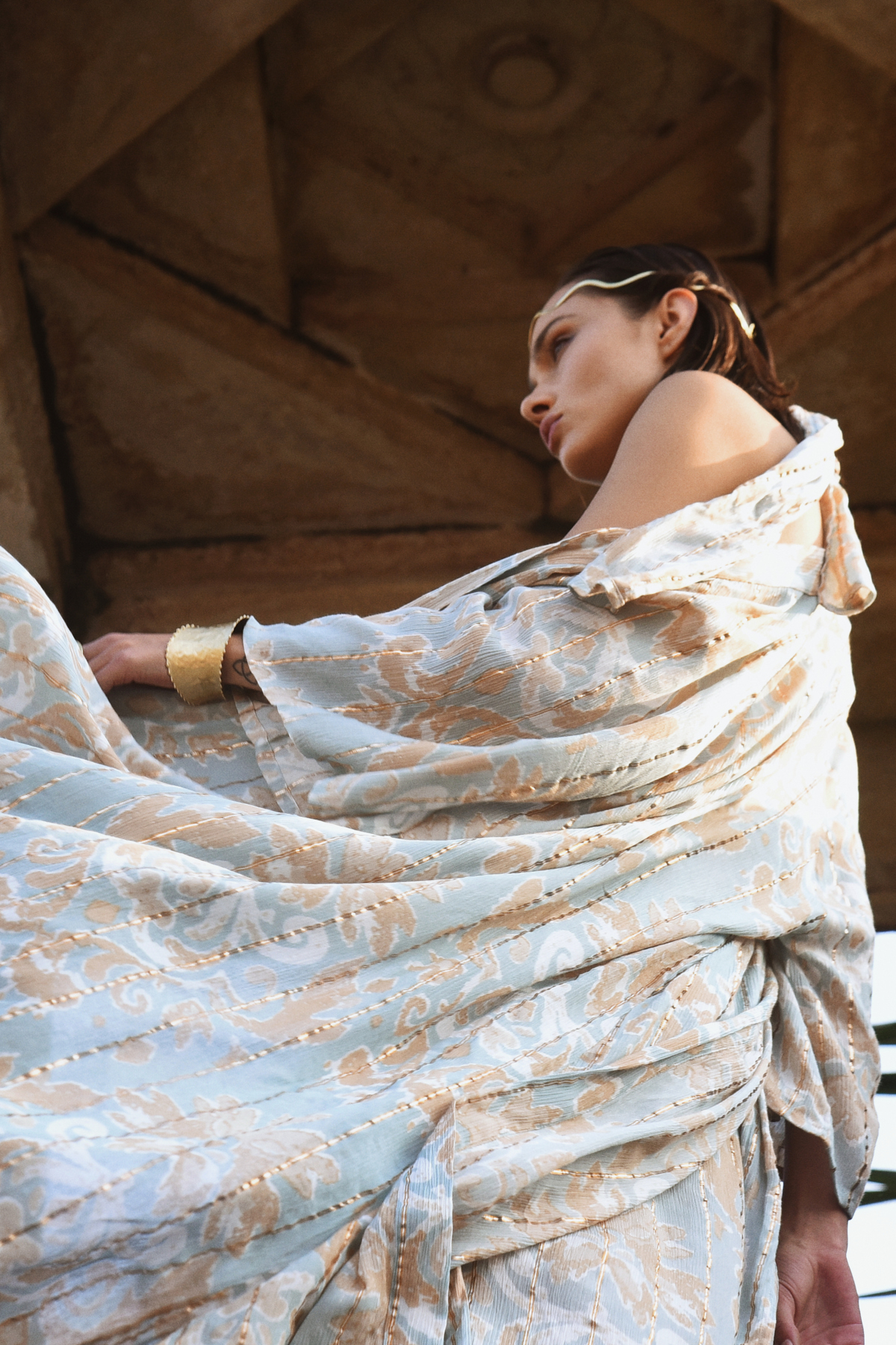 Bohem desenli uzun kimono 3
