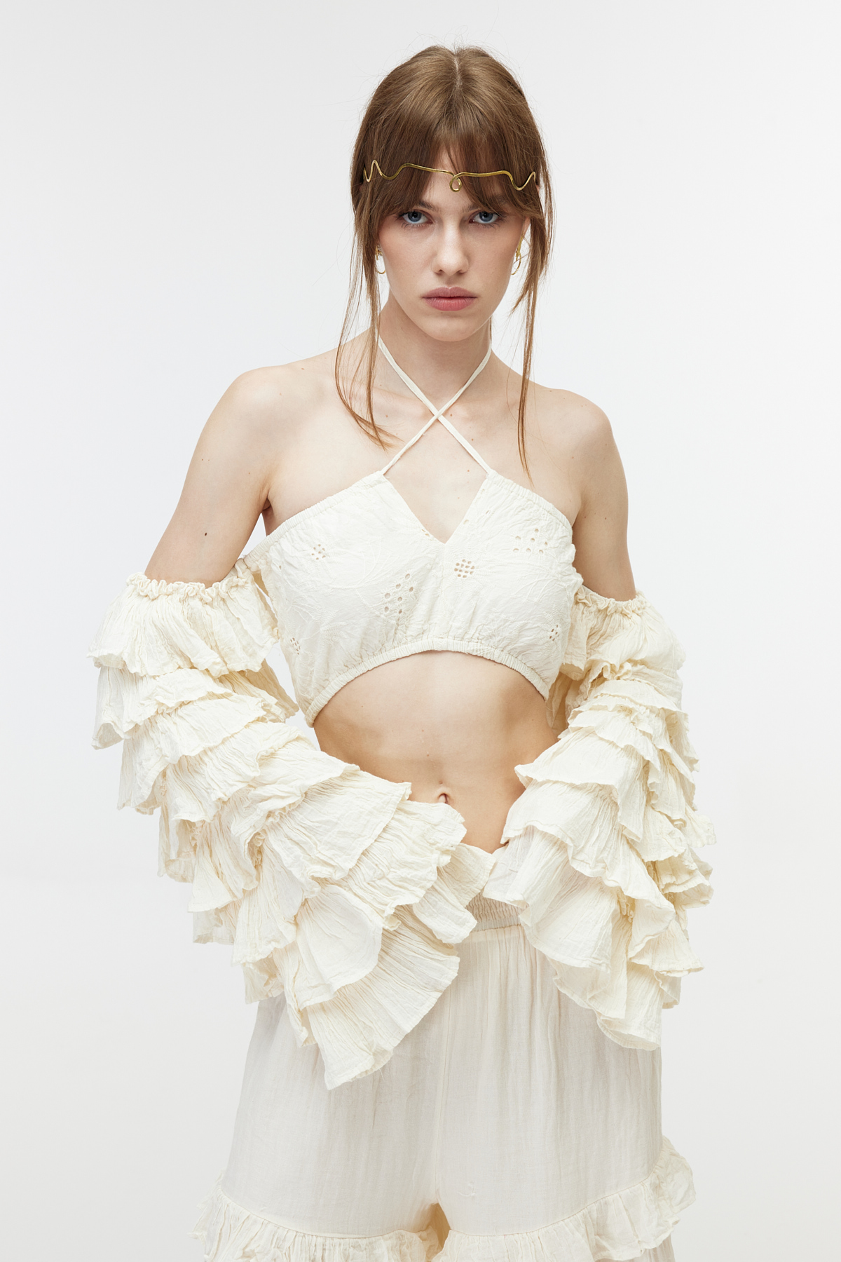 Ekru cotton bolero 3